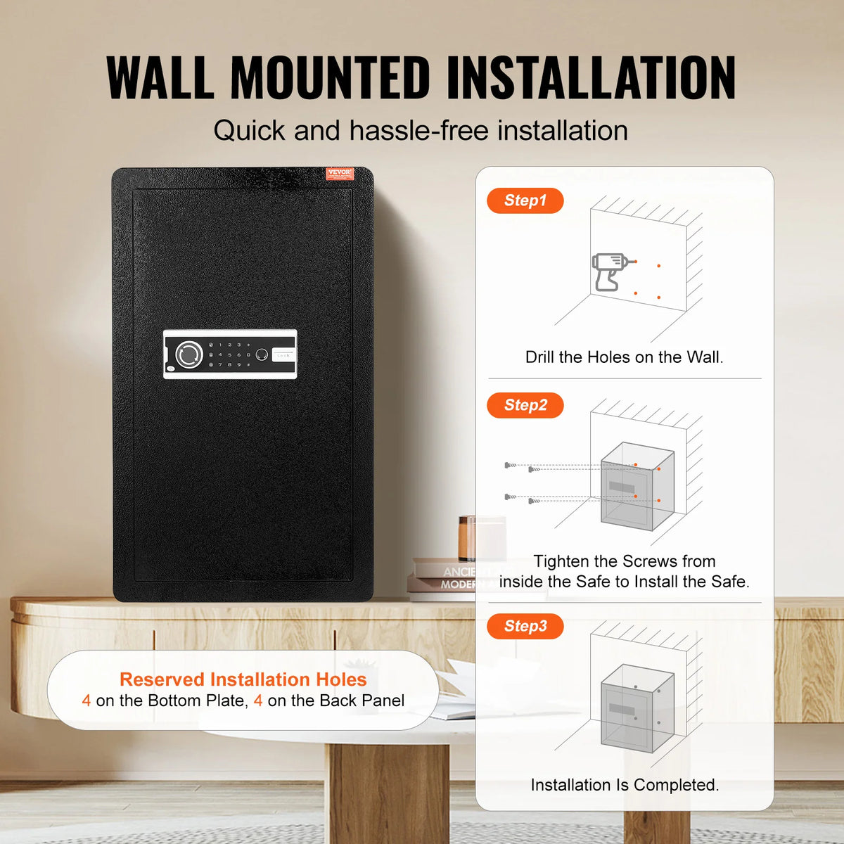 SucceBuy Electronic Fingerprint Safe Box With Keypad And Key