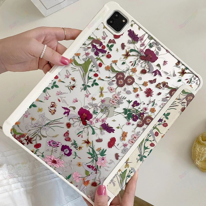Floral Protective iPad Case for A16 Air and Pro Models