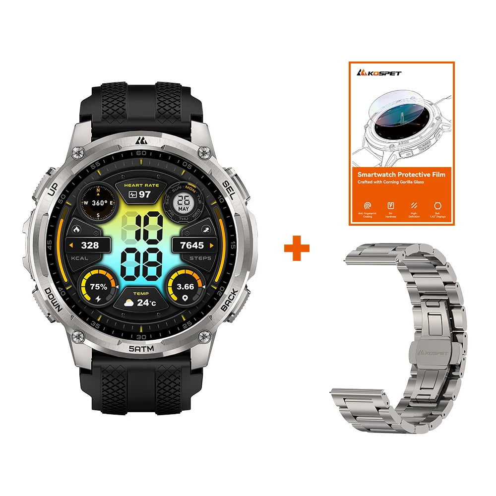 Kospe Tank T4C Outdoor Smartwatch With Dual Band GPS Tracker