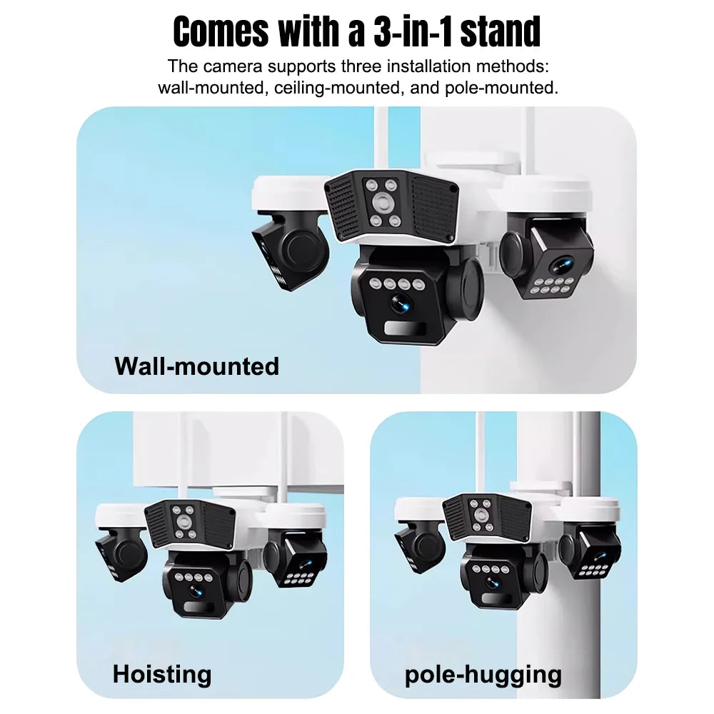 Keppeak 6MP Solar Security Camera PTZ Wireless WiFi Outdoor Surveillance