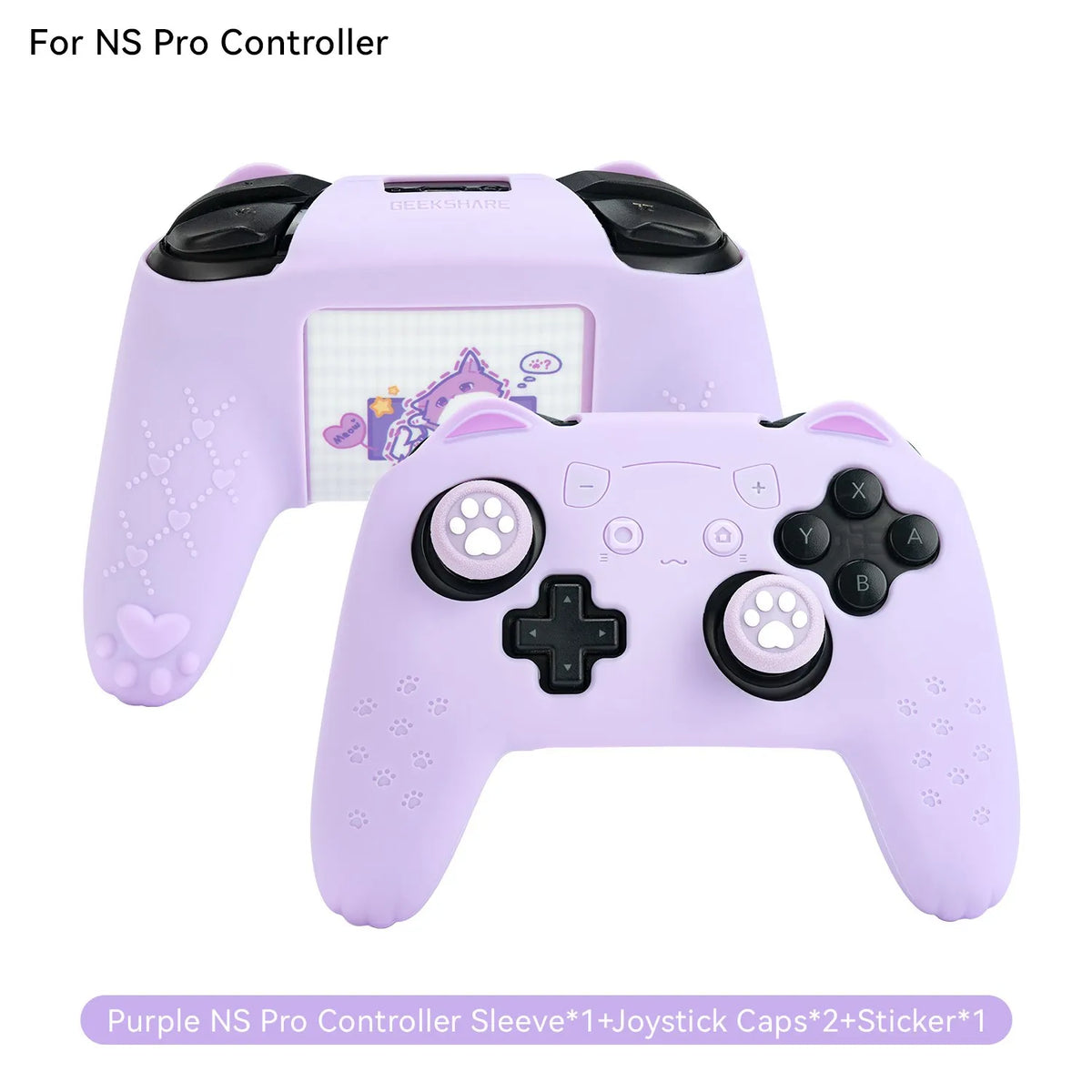 GeekShare PS5 Controller Case Set With Silicone Thumb Grip Caps