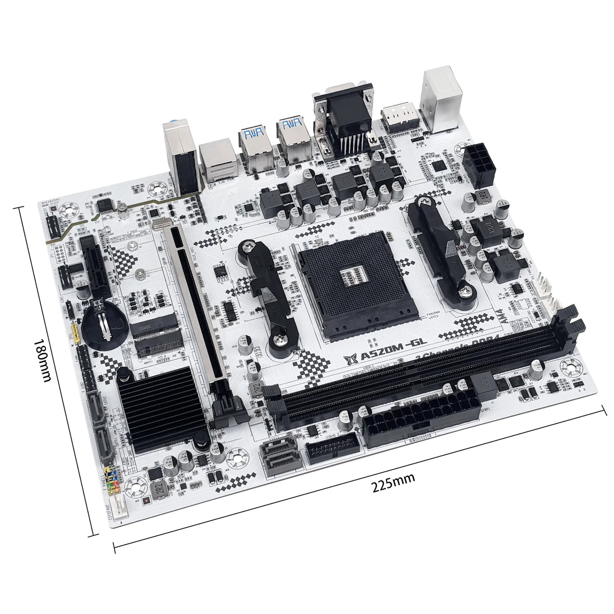 New MACHINIST A520M-GL AM4 Motherboard Micro ATX AMD A520 DDR4 M.2 USB3.2 STAT 3.0 SSD/64G Support R3-R5 Desktop CPU Socket