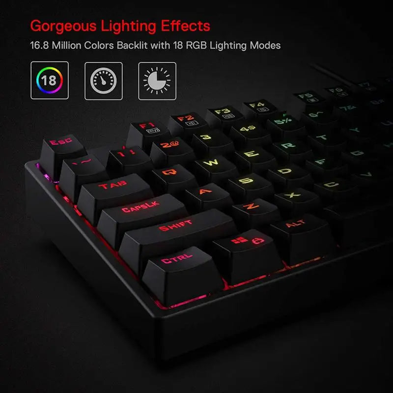 Redragon K582 Surara Rgb Linear Mechanical Gaming Keyboard 104 Keys