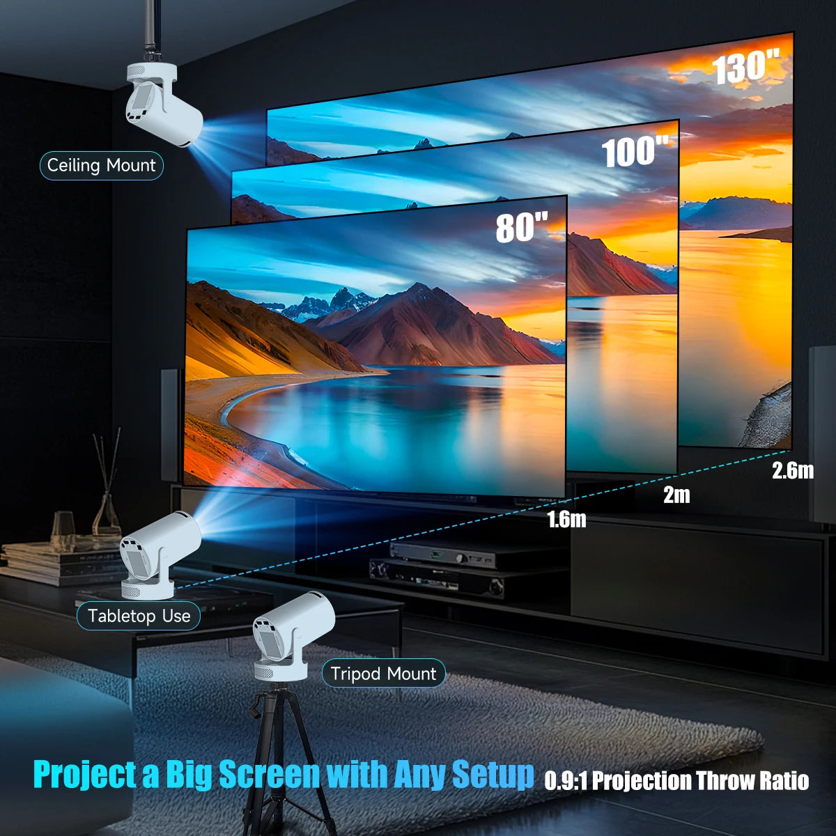 Magcubic HY300 Pro Android 14 8K Wireless Home Projector