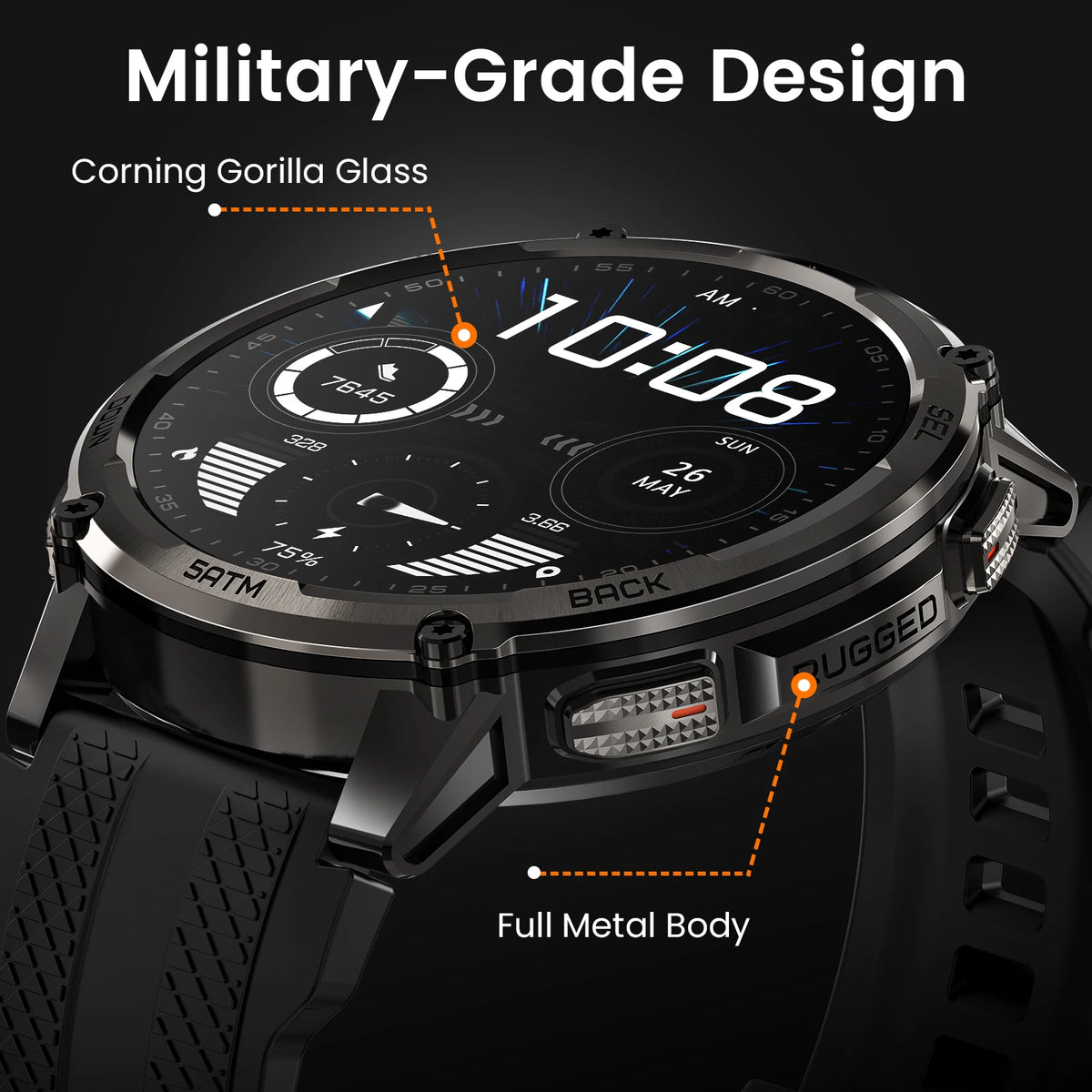 Kospe Tank T4C Outdoor Smartwatch With Dual Band GPS Tracker