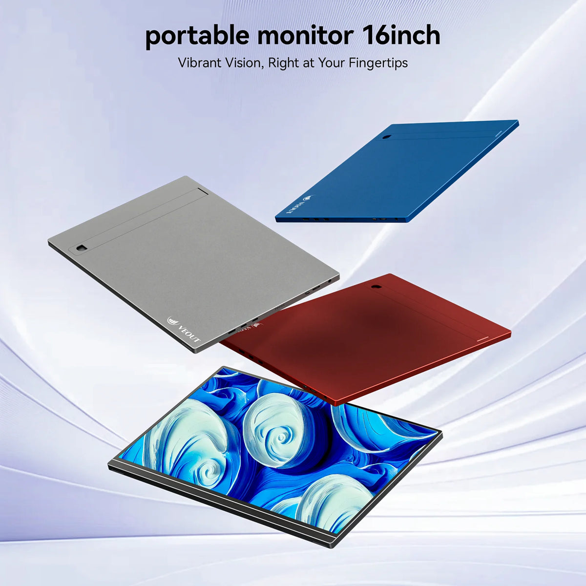 Veout Portable Monitor Featuring Ips Panel Usbc Hdmi Connections