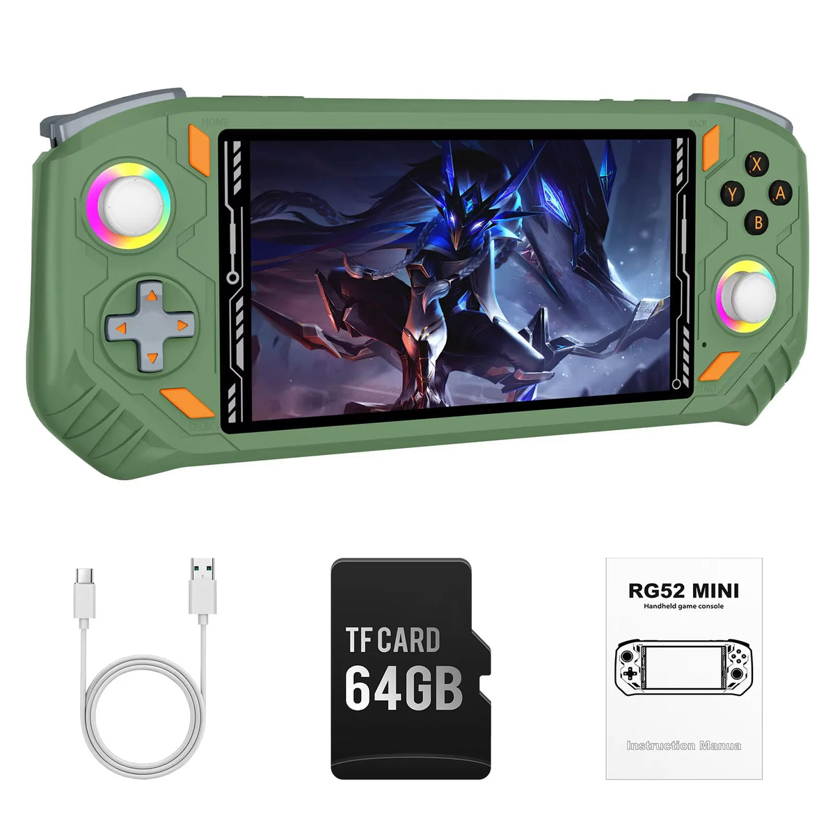 AISLPC Handheld Game Console 5.5" IPS Screen 2.4 WIFI 22000+Games Retro Portable Game Console RK3562 Chip Dual System Portable Pocket Video Player