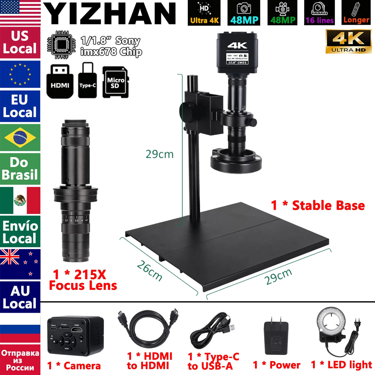 Nice Power 4K UHD Industrial Digital Microscope Camera for Soldering