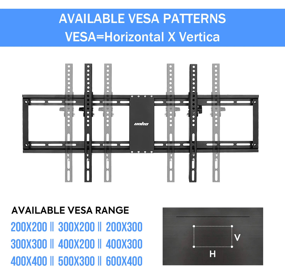 Unho Universal Tilt TV Wall Mount Bracket For Home Entertainment
