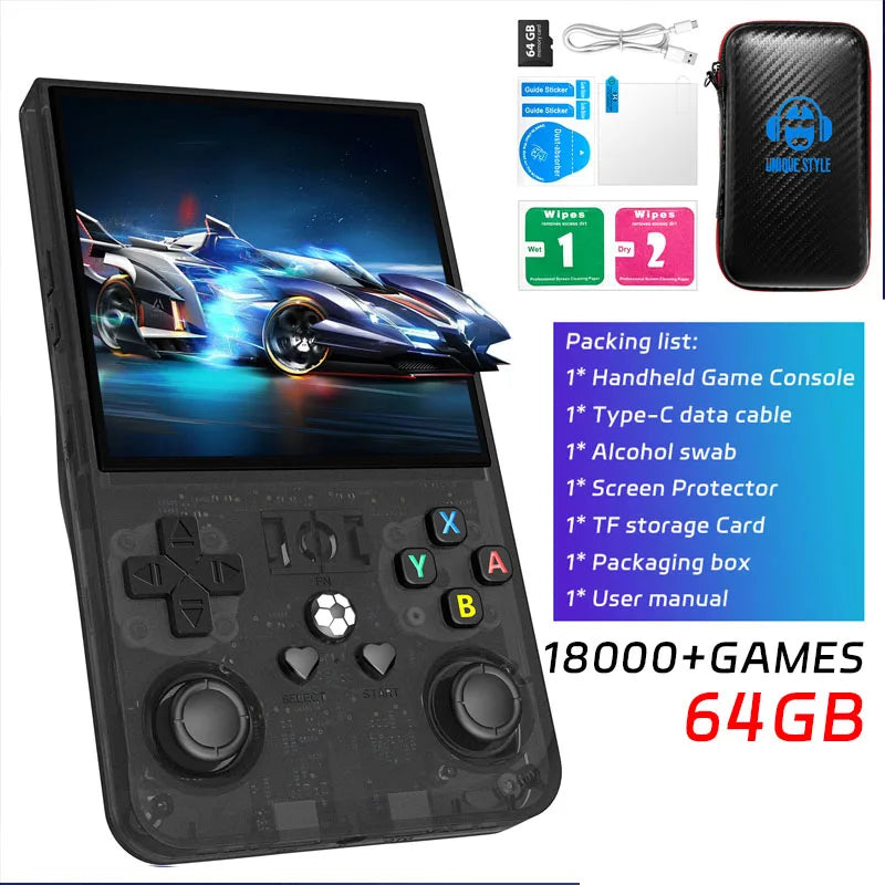 AISLPC R36MAX Retro Handheld Video Game Console 4.0 Inch IPS Screen Portable Pocket Video Player Plug and Play Games Kids Gifts