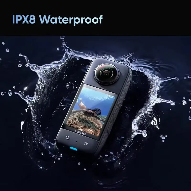 Insta360 X5 8K30fps 360 Video with Dual 1/1.28" Sensors 208 Mins Battery Life Tougher, Replaceable Lenses