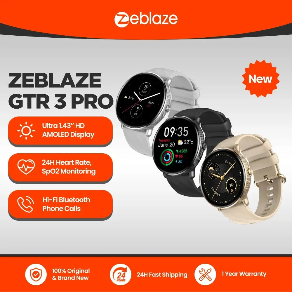 Zeblaze GTR 3 Pro Voice Calling Smartwatch With Fitness Tracking