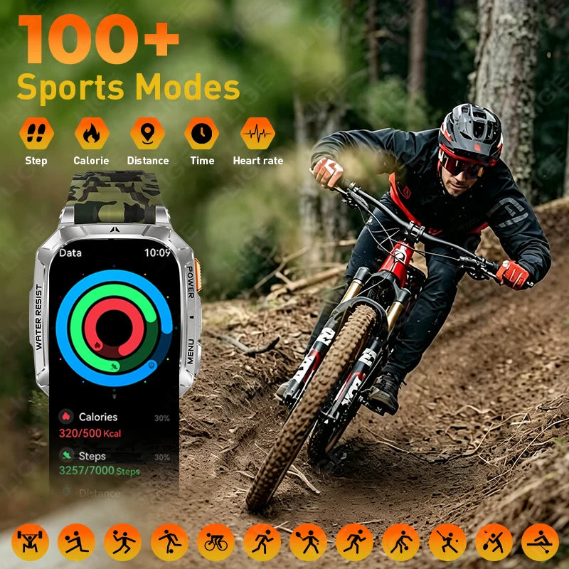 LIGE Men Smartwatch Featuring HD Screen Bluetooth Health And Activity