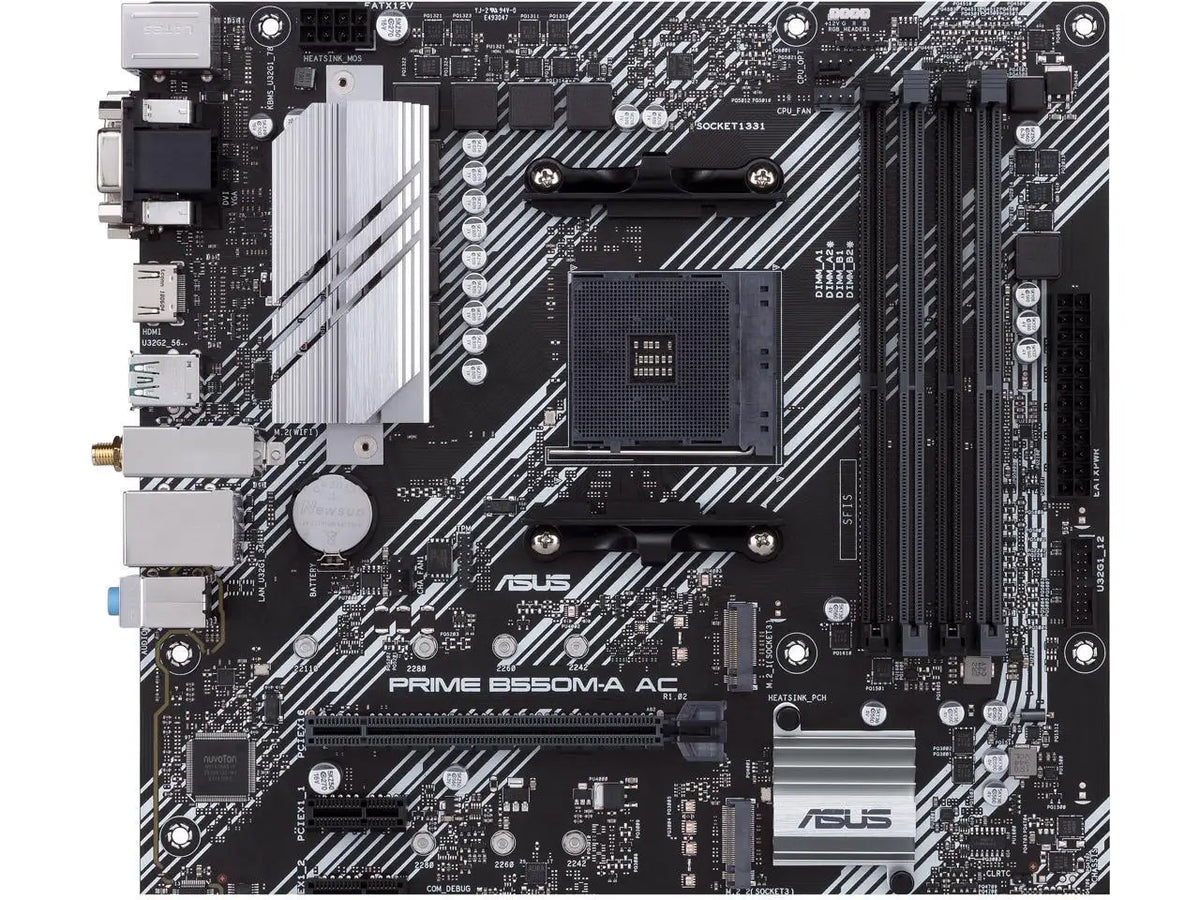 Motherboard CPU Memory Combo -  ASUS PRIME B550M-A AC Bundle with  AMD Ryzen 5 5500  and Team Group TF3D416G3200HC16FDC01