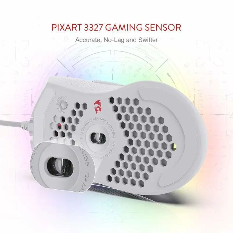 Redragon M808 Storm Lightweight RGB Gaming Mouse With 12400 Dpi