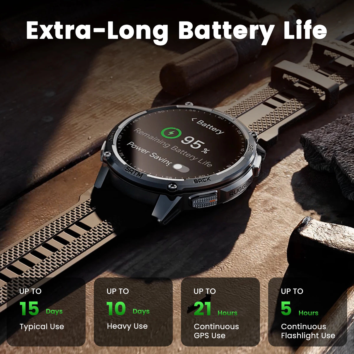 Kospe Tank T4C Outdoor Smartwatch With Dual Band GPS Tracker