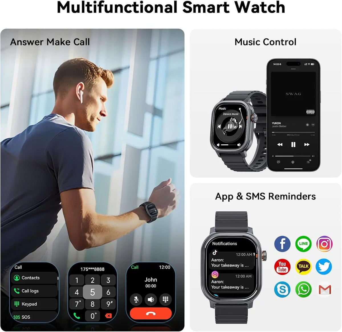 Kospet Pulse Amoled Bluetooth Calling Smartwatch IP68 Fitness Tracker