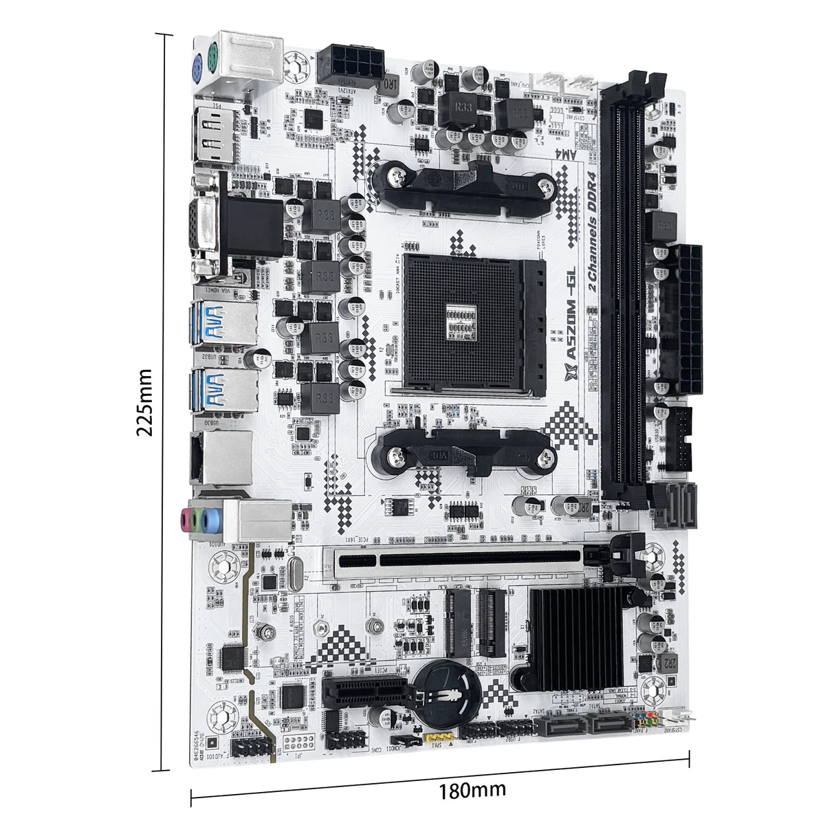 New MACHINIST A520M-GL AM4 Motherboard Micro ATX AMD A520 DDR4 M.2 USB3.2 STAT 3.0 SSD/64G Support R3-R5 Desktop CPU Socket