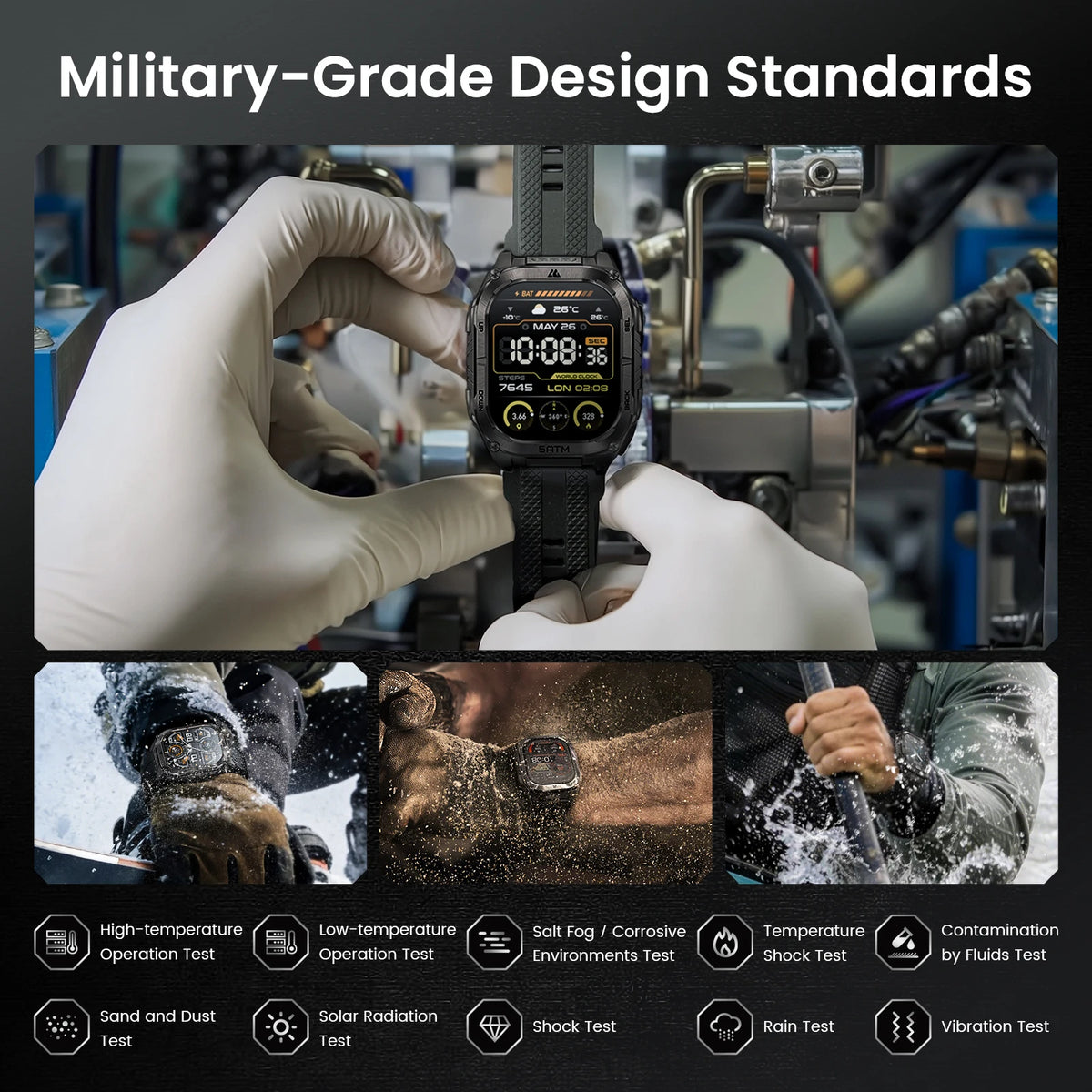 KOSPET TANK M4C GPS Smartwatch Featuring Rugged Design And Health Tracking