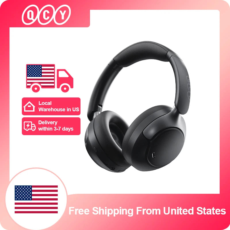 QCY H3 Pro Over Ear Wireless Headphones Featuring 50dB Noise Canceling