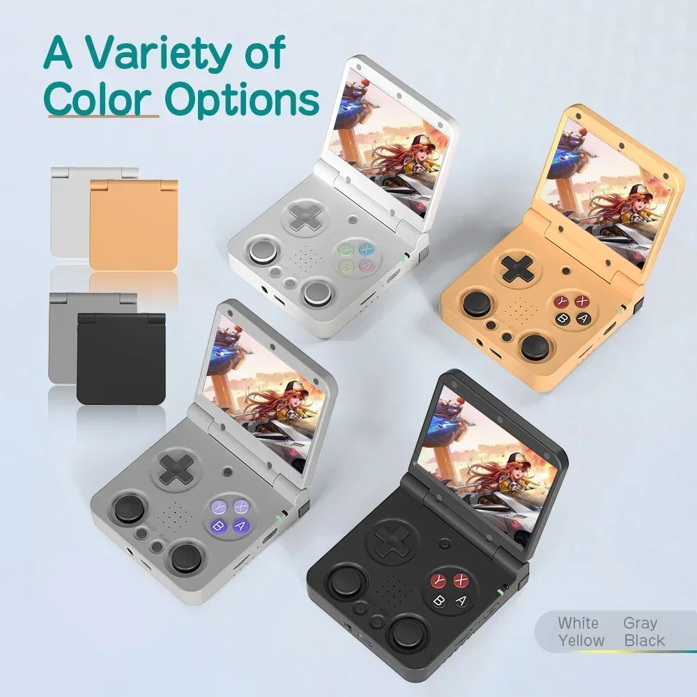 MIYOOFLIPV2 Foldable Pocket Retro Game Console 3.5"IPS Screen Linux System Video Game Consoles Free Case Gamer Gift Retro Gaming