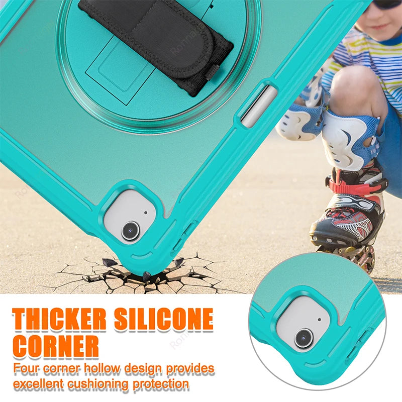 YANFU Heavy Duty Shockproof Rotating Protective Case For iPad