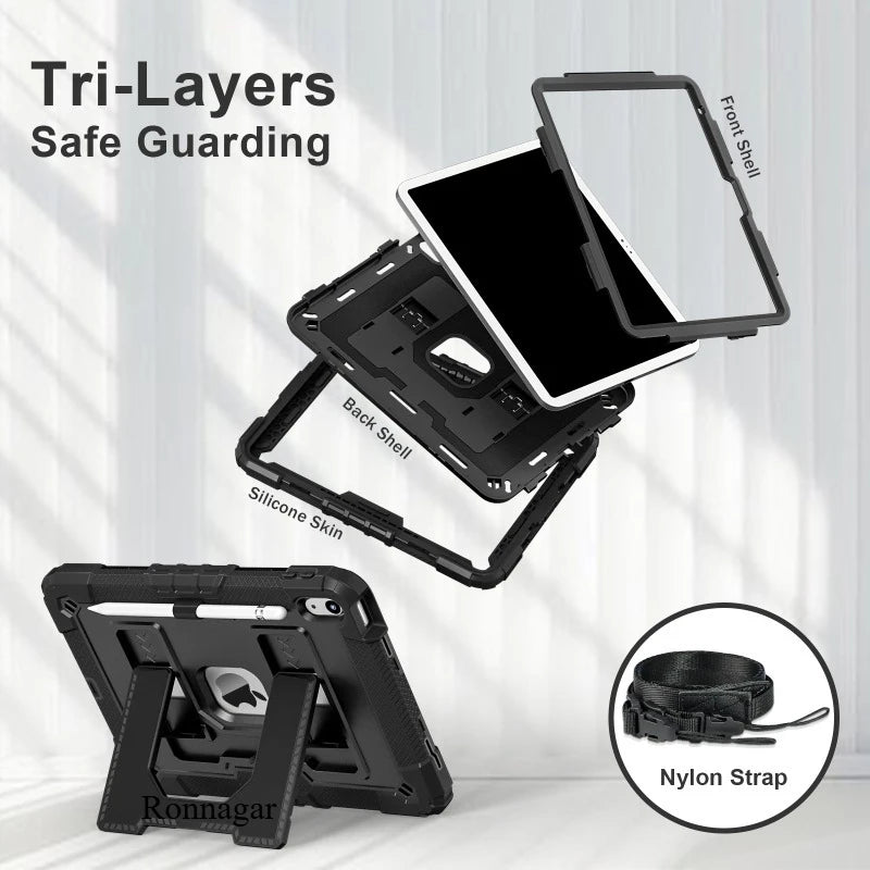 YANFU Heavy Duty Shockproof Protective Case For Apple iPad