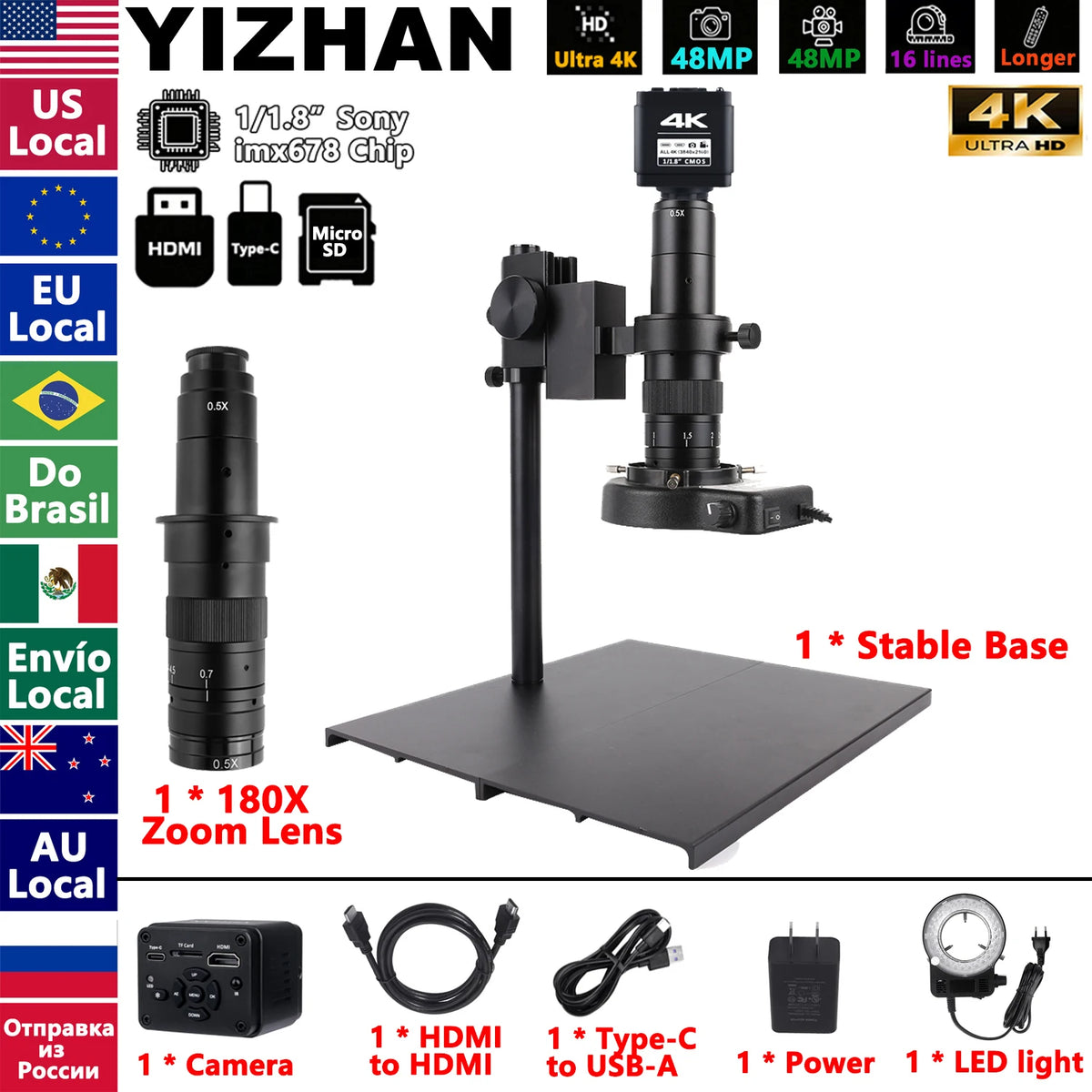 Nice Power 4K UHD Industrial Digital Microscope Camera for Soldering