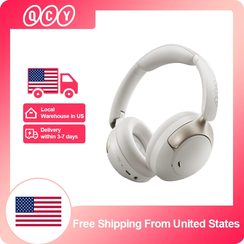 QCY H3 Pro Wireless Headphones With Active Noise Cancellation