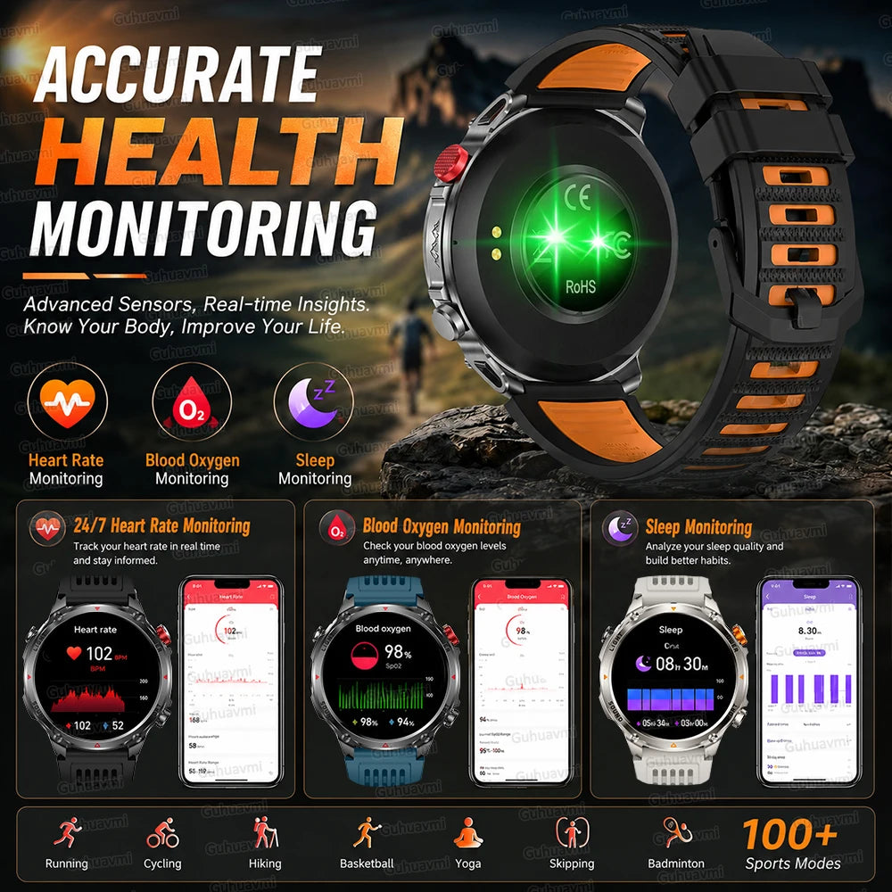 GPS Smart Watch IP68 Waterproof Bluetooth Calling Sports Tracker