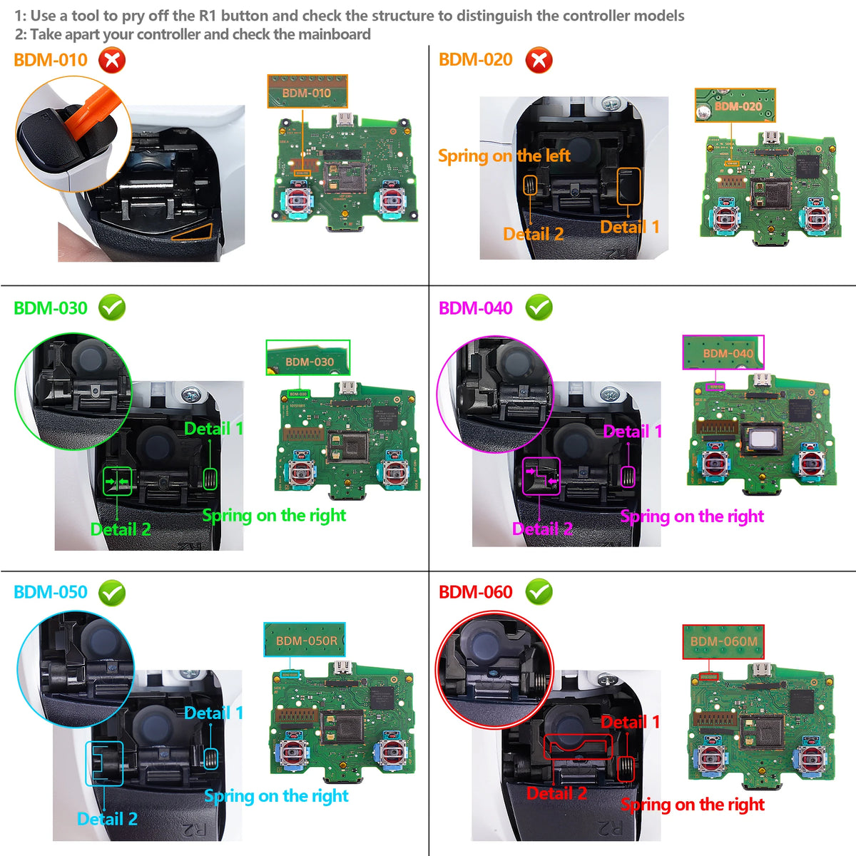 ExtremeRate Face Clicky Kit For PS5 Controller Dpad Buttons