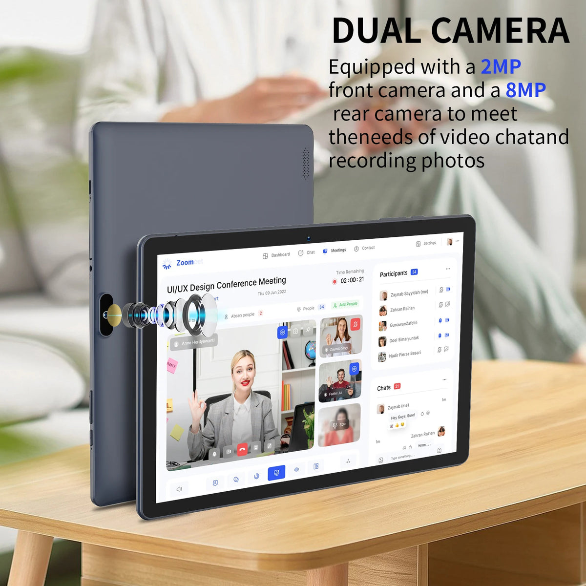 PRITOM 10 inch Tablet Android 13, 64GB, 512GB Expand, Quad-Core, 1280 * 800 HD IPS Screen, Dual Camera, Wi-Fi, Bluetooth, Black