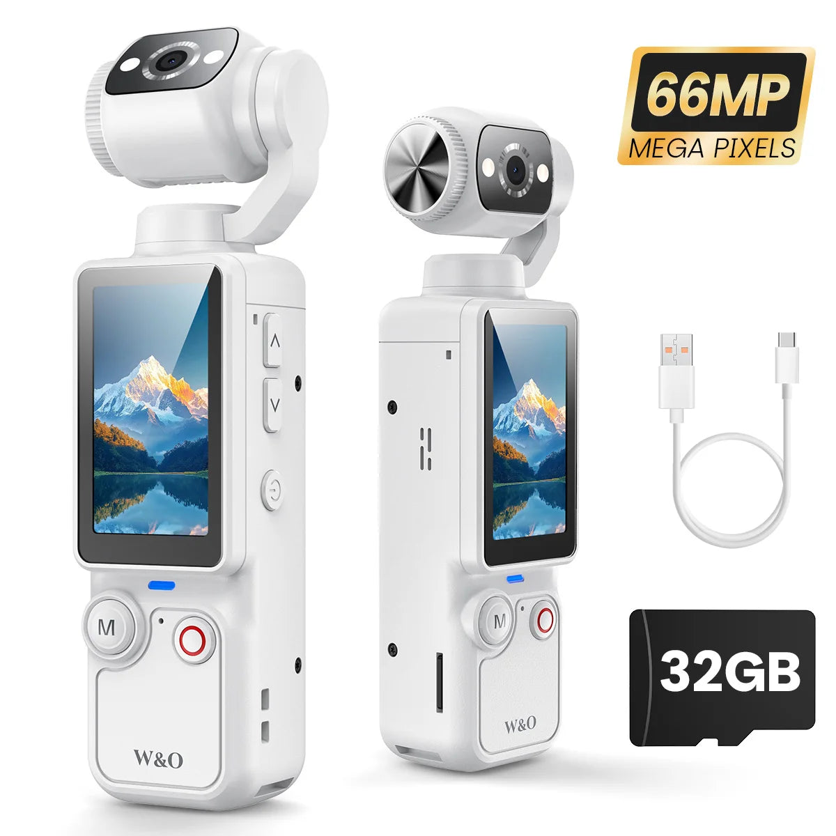 W&O Digital Camera Featuring 2.5K Video And Rotating Zoom Lens