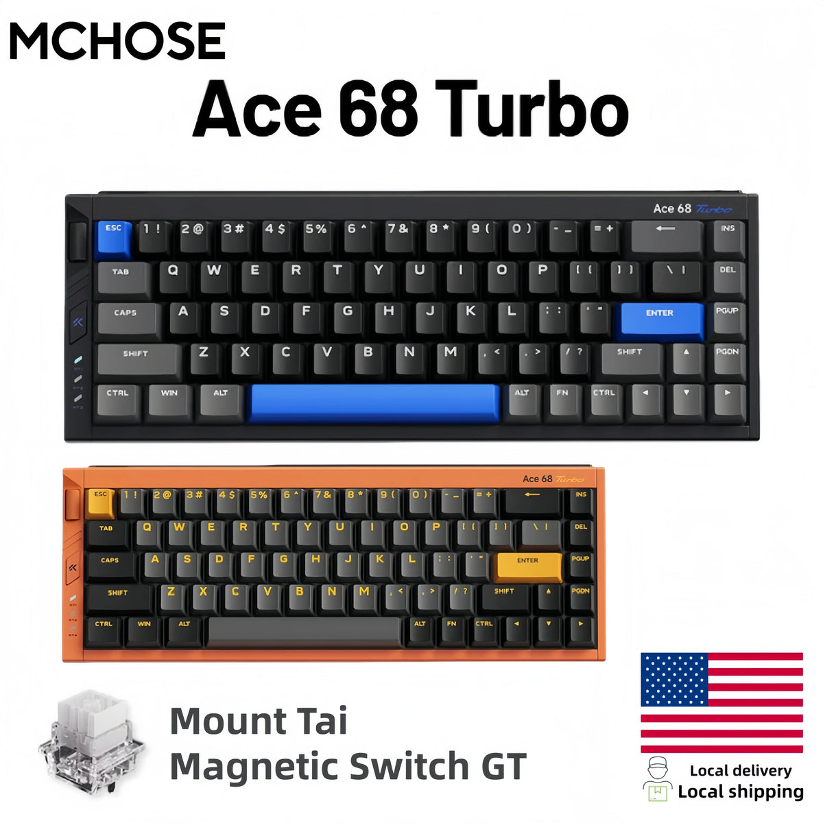 MCHOSE Ace68 Turbo Wired Magnetic Switch Gaming Keyboard