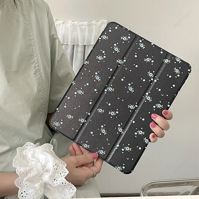 Floral Protective iPad Case for A16 Air and Pro Models