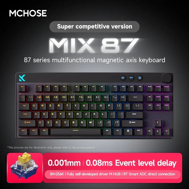 MCHOSE Mix87 Wired Magnetic Switch Low Latency Gaming Keyboard