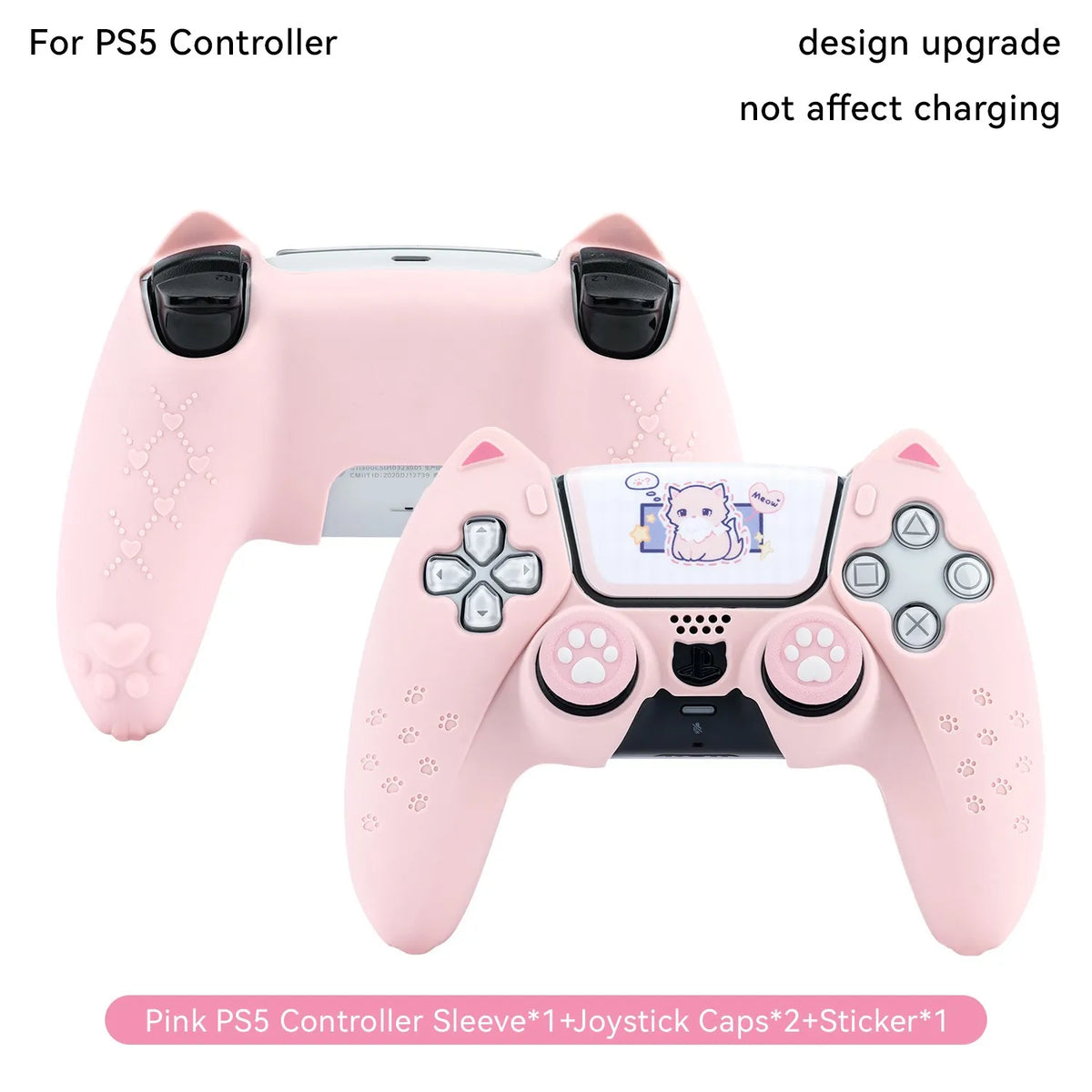 GeekShare PS5 Controller Case Set With Silicone Thumb Grip Caps