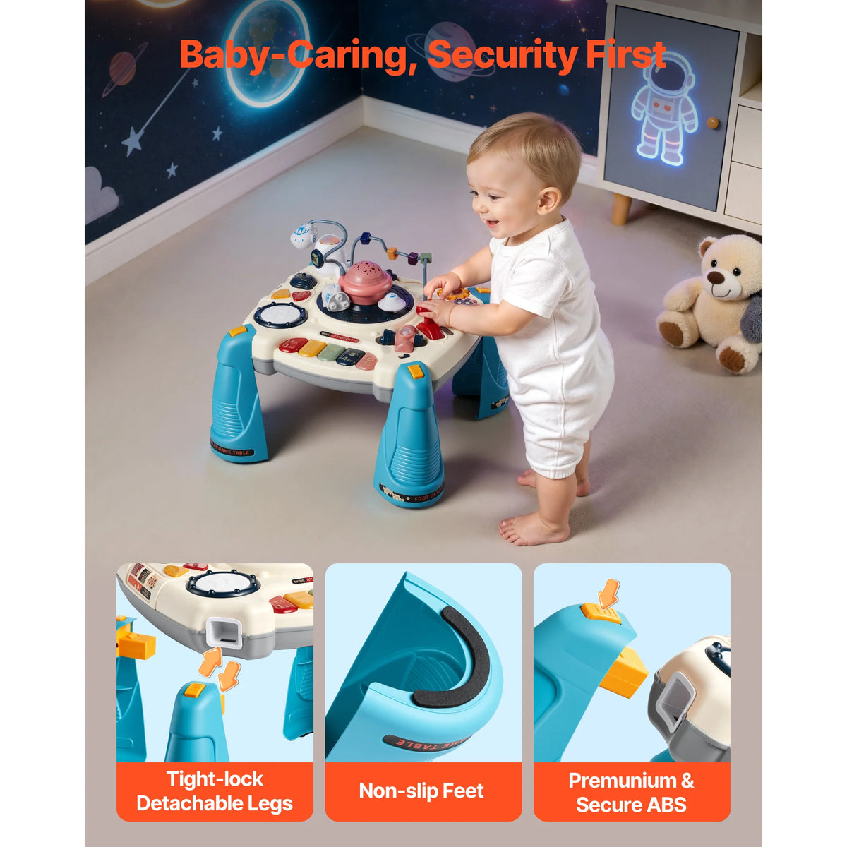 SucceBuy Baby Spacecraft Musical Table Toy With Star Projector